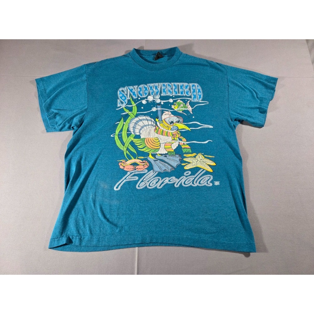 Vintage Tees Unlimited Snowbird Florida T Shirt Mens XL Graphic USA